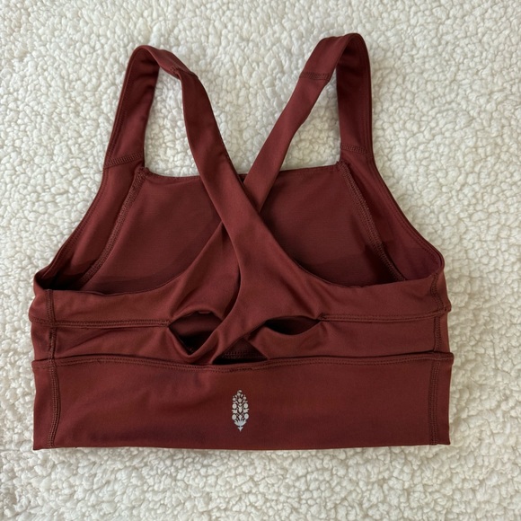 Free People Movement Sports Bra in Rust Brown/Red Size  XS - Picture 4 of 9